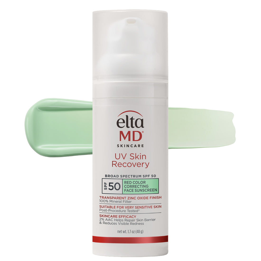 EltaMD UV Skin Recovery Red Color Correcting Green Tint SPF 50+