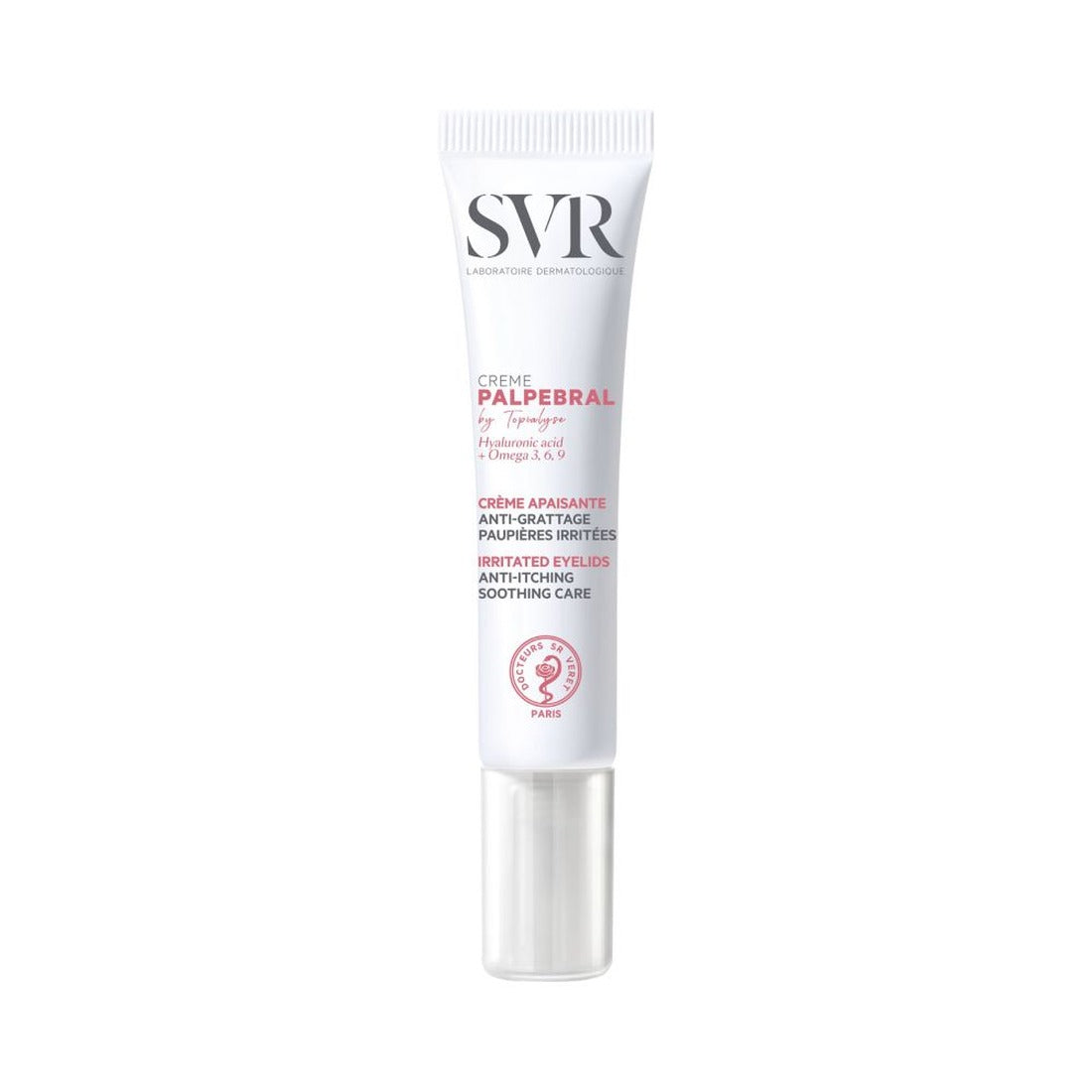 SVR Palpebral Crème 15 ml, vista frontal sobre fondo blanco