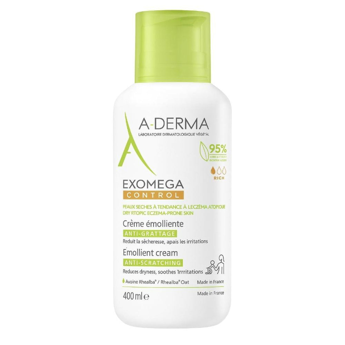 A-DERMA Exomega Control Crème Émolliente Anti-Grattage — 400 ml