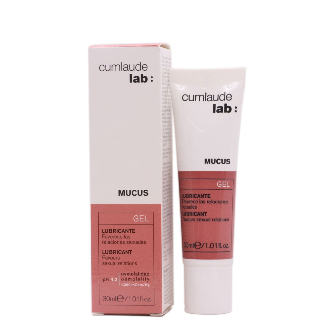 Caja y tubo originales de Mucus Gel Lubricante 30 ml
