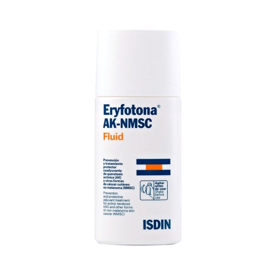 ISDIN Eryfotona AK-NMSC Fluid 50 ml: envase solo, vista frontal, fondo blanco