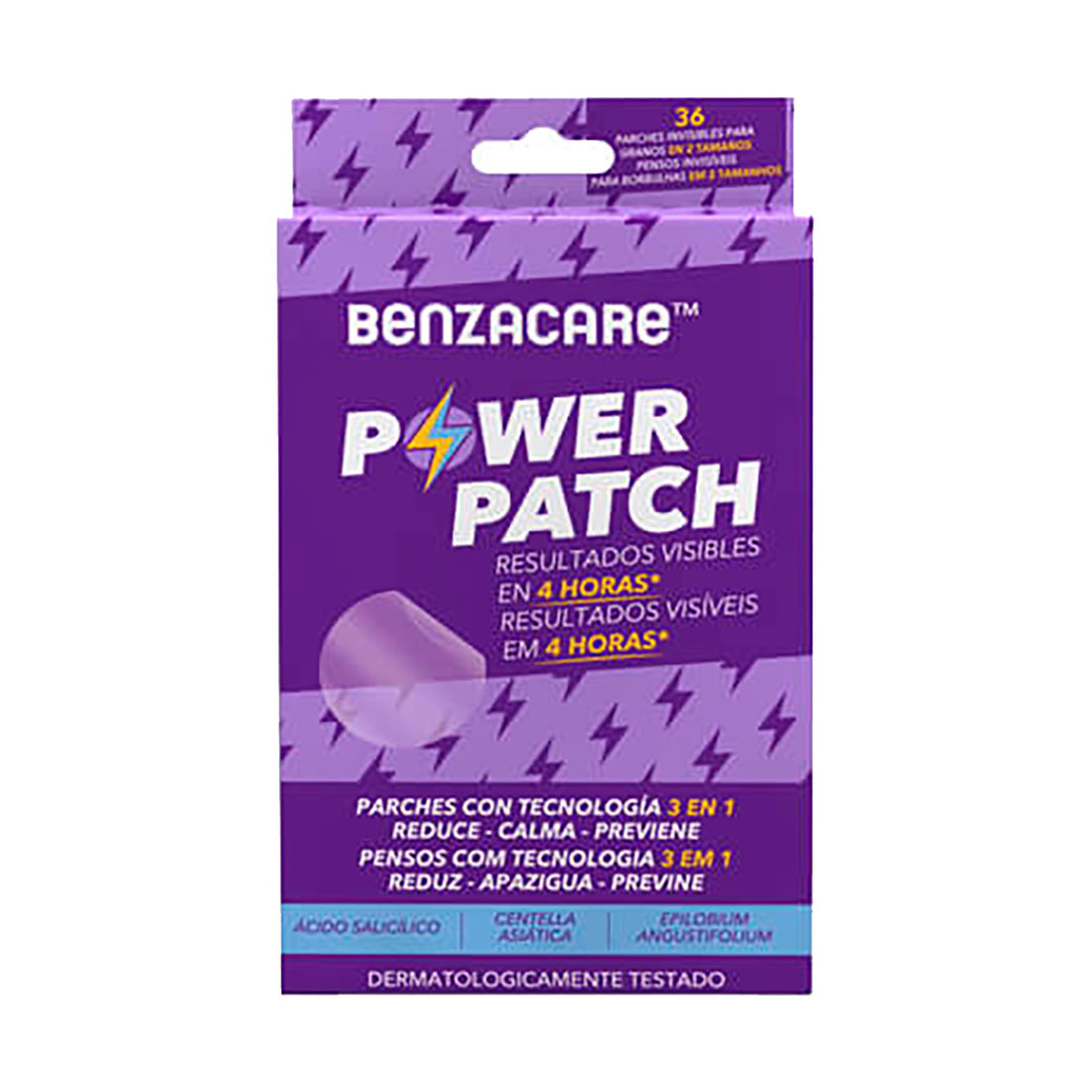 Benzacare Power Patch 36 parches, presentación frontal