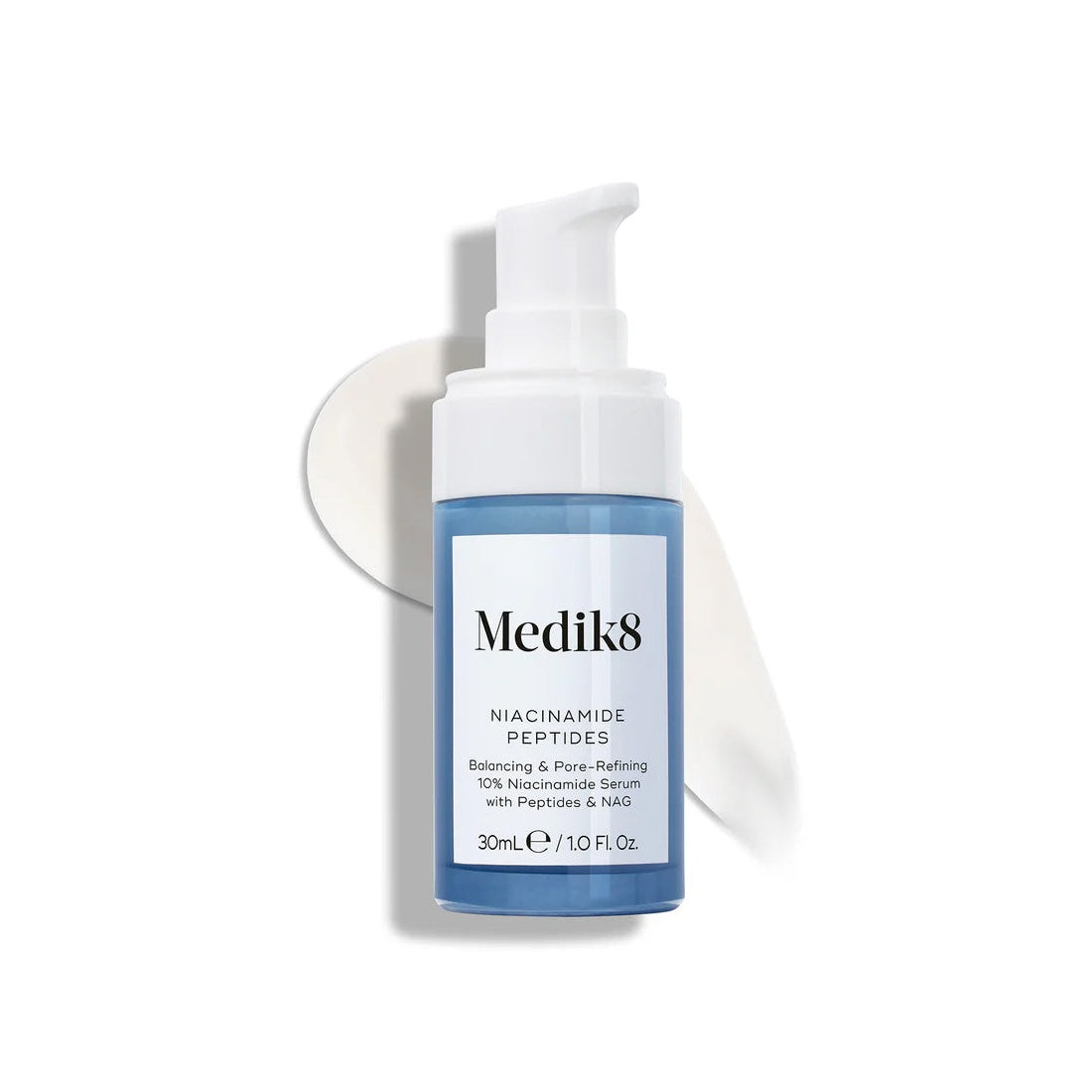 Medik8 Niacinamide Peptides 30 ml, envase frontal real