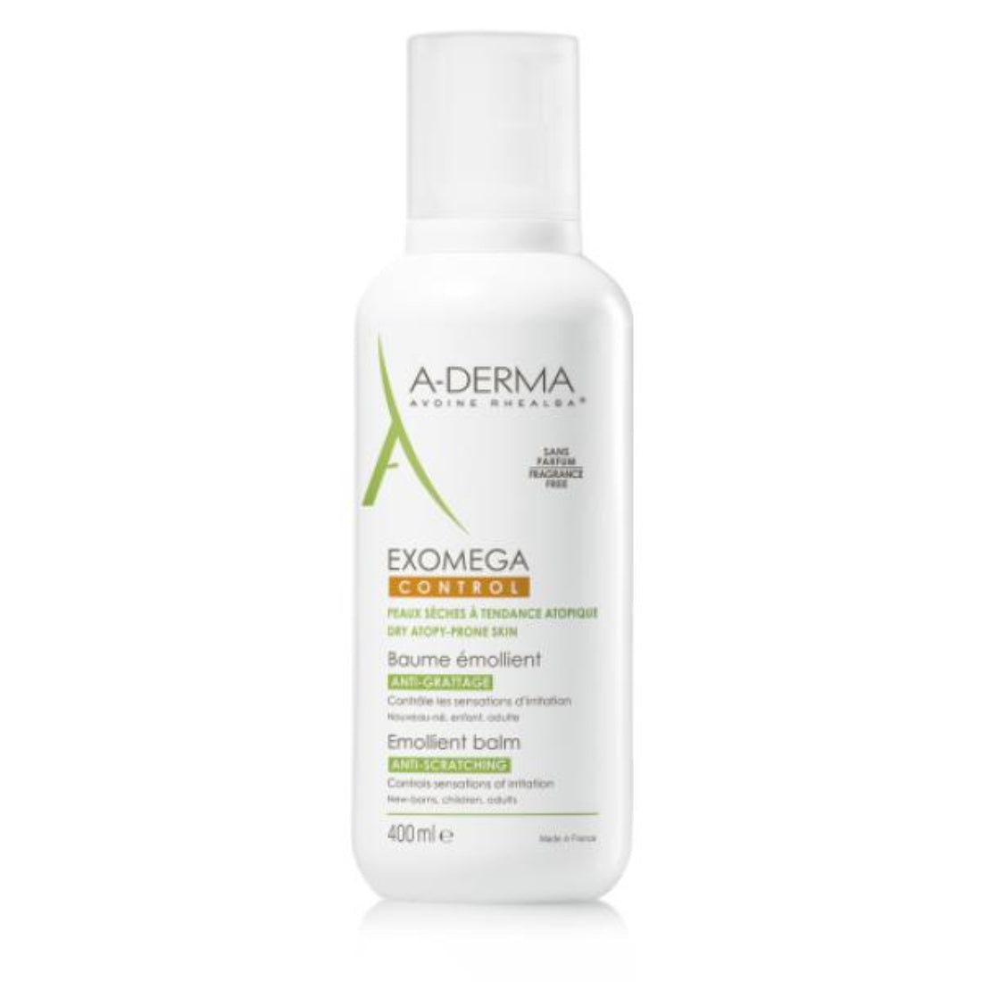 A-DERMA Exomega Control Baume Émollient Anti-Grattage — 400 ml