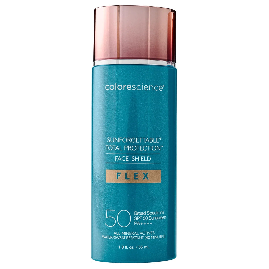 Colorscience Sunforgettable Total Protection Face Shield Flex SPF 50 — 55 ml — Tan — fotografía comercial real