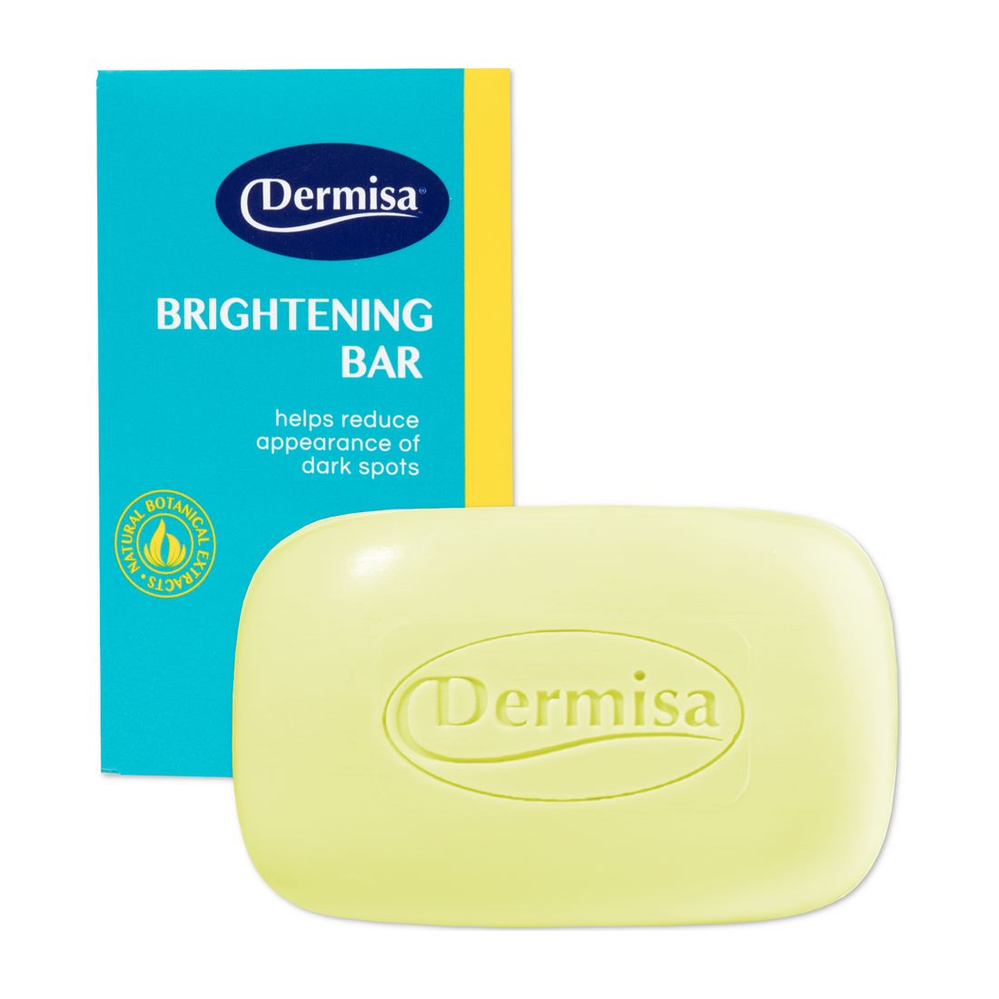 BRIGHTENING BAR — fotografía real sobre fondo blanco