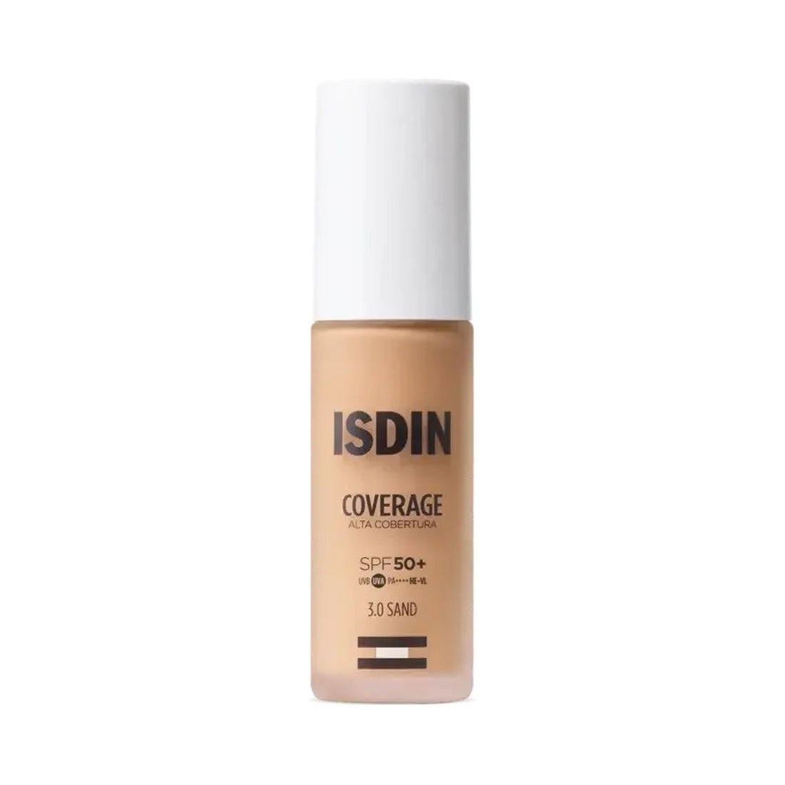 ISDIN Coverage 3.0 Sand 30 g: vista frontal sobre fondo blanco