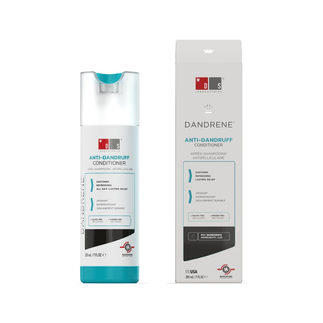 DS Laboratories Dandrene Acondicionador Exfoliante Anticaspa 205 ml