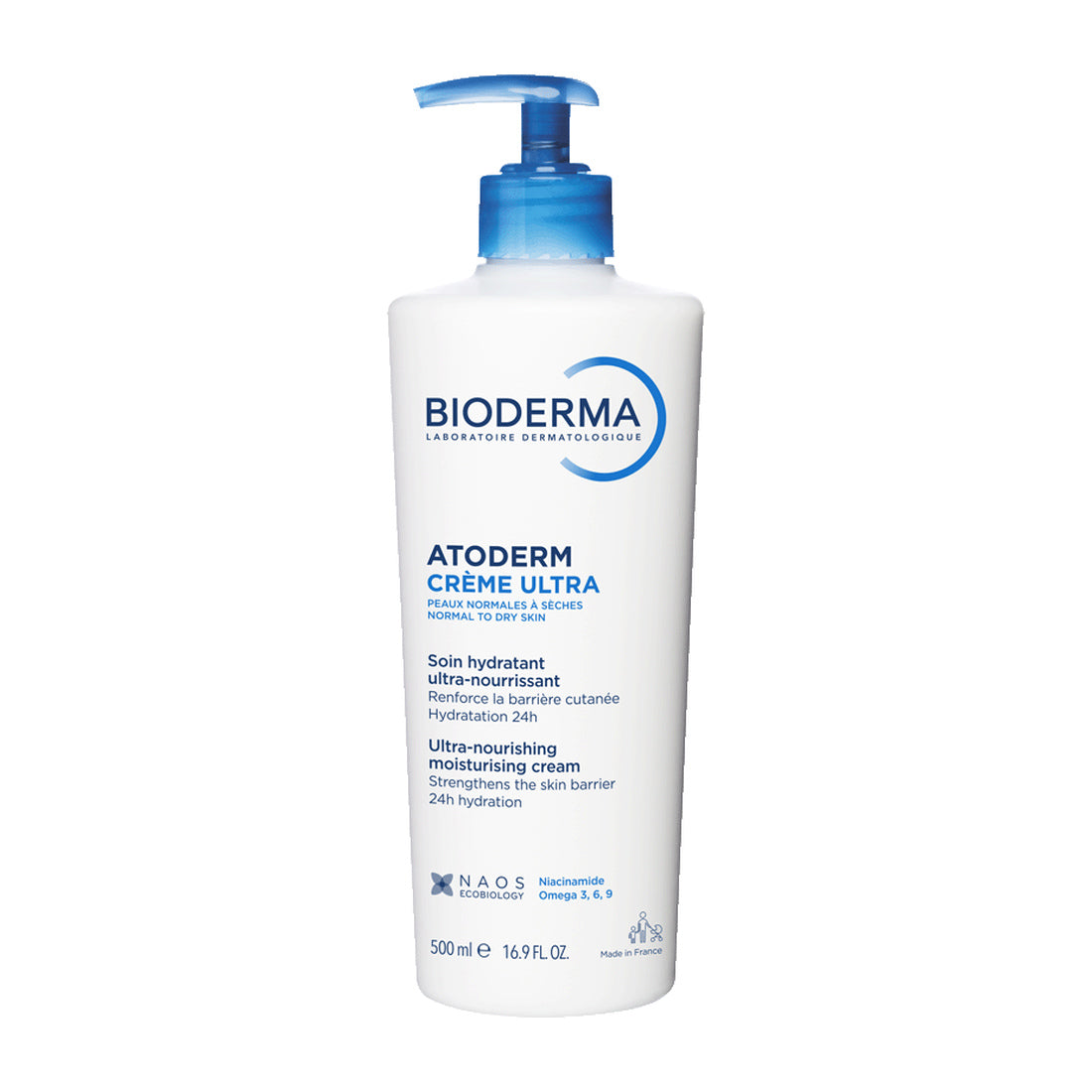 Bioderma Atoderm Crema Ultra 500 ml — fotografía real de frente sobre fondo blanco