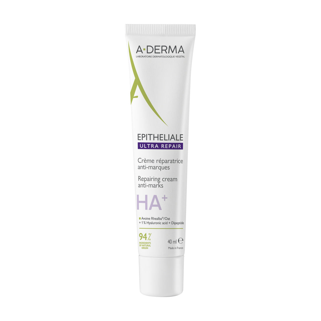 A-Derma Epitheliale Ultra Repair Crema Reparadora Antimarcas 40 ml — fotografía real de frente sobre fondo blanco