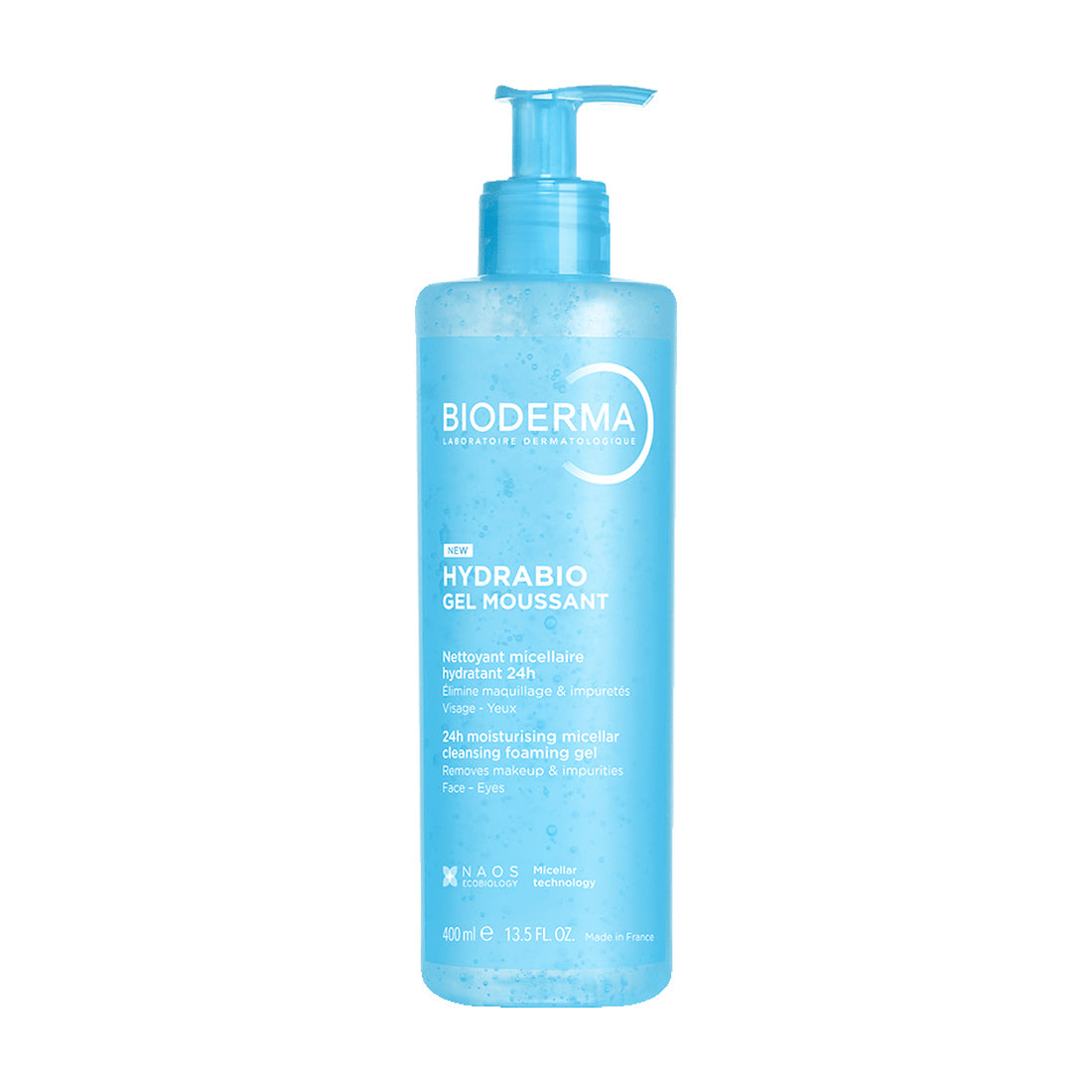 Bioderma Hydrabio Gel Moussant 400 ml, vista frontal