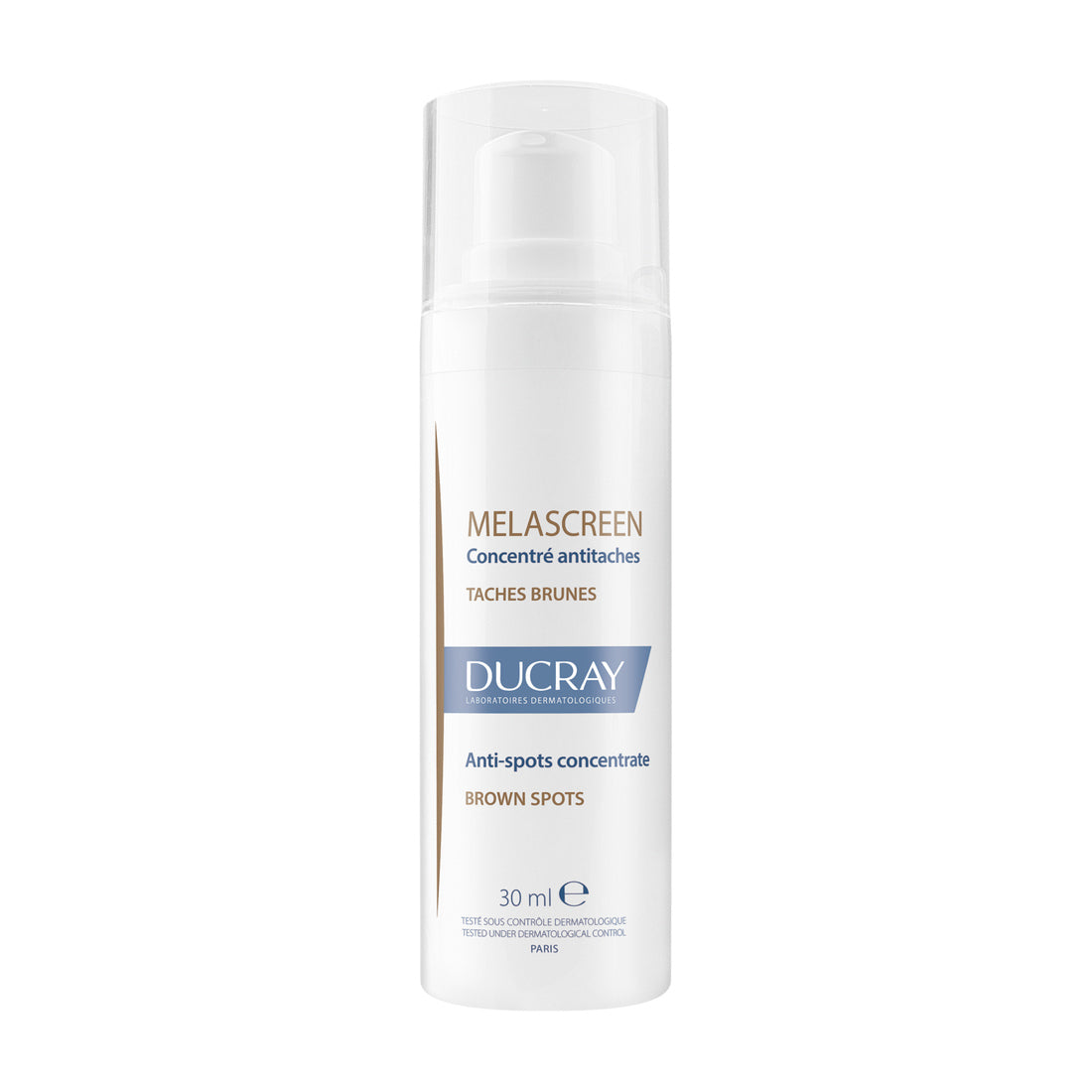 Ducray Melascreen Concentrado Antimanchas 30 ml — fotografía real de frente sobre fondo blanco