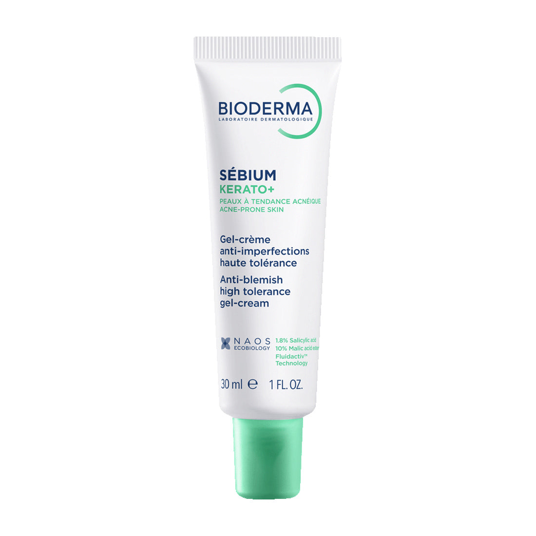 Bioderma Sébium Kerato+ Gel-Crema Antiimperfecciones 30 ml — fotografía real de frente sobre fondo blanco