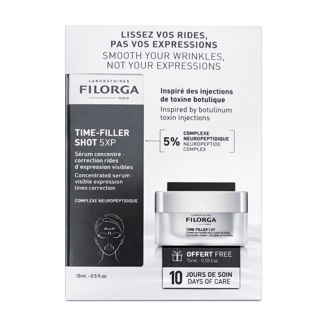 Filorga Kit Time-Filler Shot 5XP 15 ml + Time-Filler 5XP Crema 15 ml