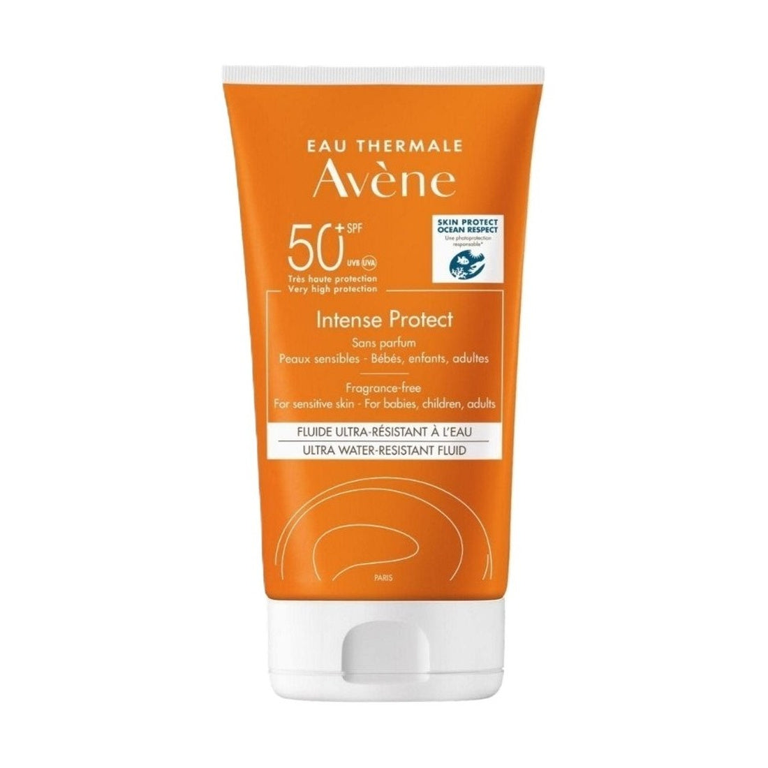 Intense Protect Protector Solar SPF 50+ 150 ml — fotografía real, vista frontal.