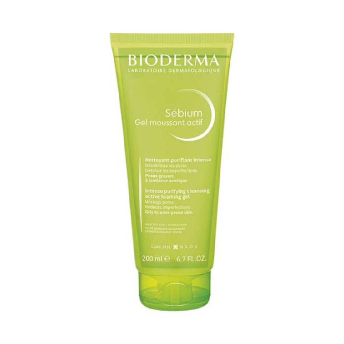 Sébium Gel Moussant Actif Gel Limpiador 200 ml — fotografía real, vista frontal.