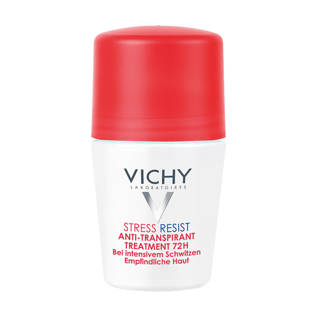 Vichy Stress Resist Antitranspirante 72h Roll-On 50 ml — fotografía real de frente sobre fondo blanco