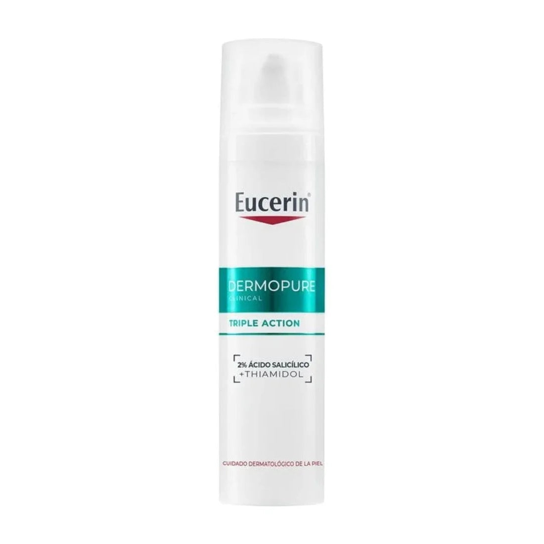 Eucerin DermoPure Clinical Triple Action Sérum 40 ml — fotografía real frontal, fondo blanco, 1100 × 1100. Fuente: https://sanapiel.com.mx/products/eucerin-dermopure-triple-effect-serum-40ml