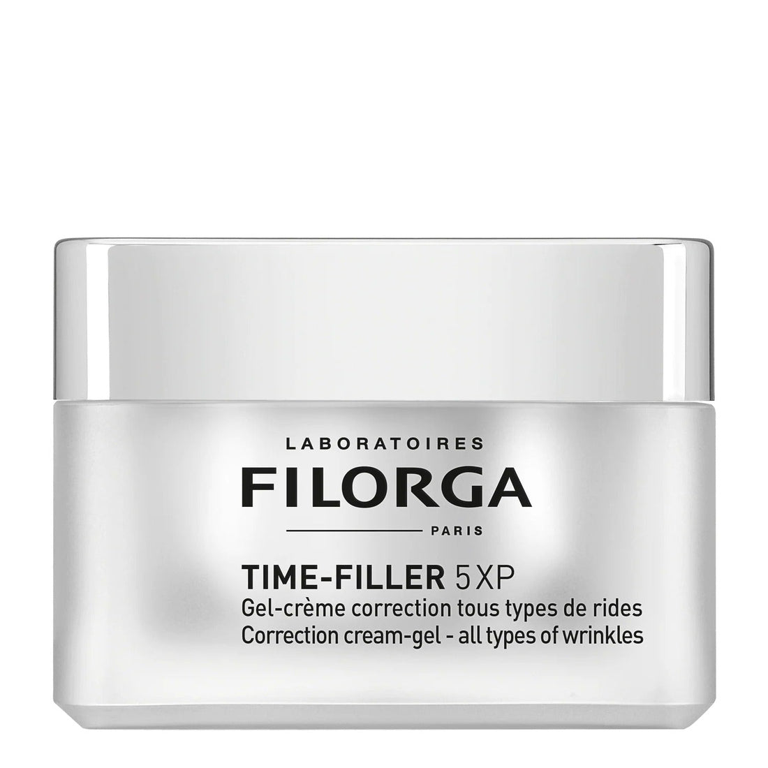 Time-Filler 5XP Gel Crema, vista frontal sobre fondo blanco