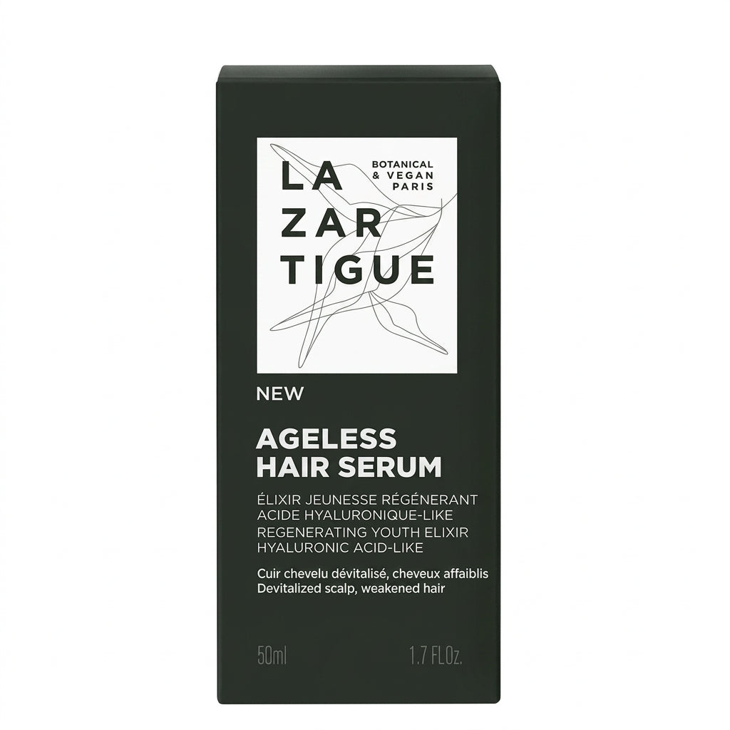 Lazartigue Ageless Hair Serum 50 ml, fotografía real del empaque