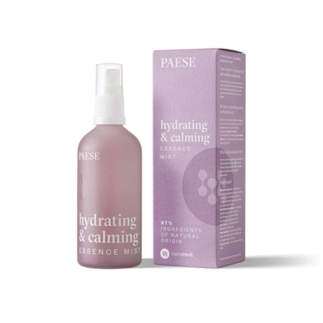 PAESE Hydrating & Calming Essence Mist 100 ml, frasco y caja originales