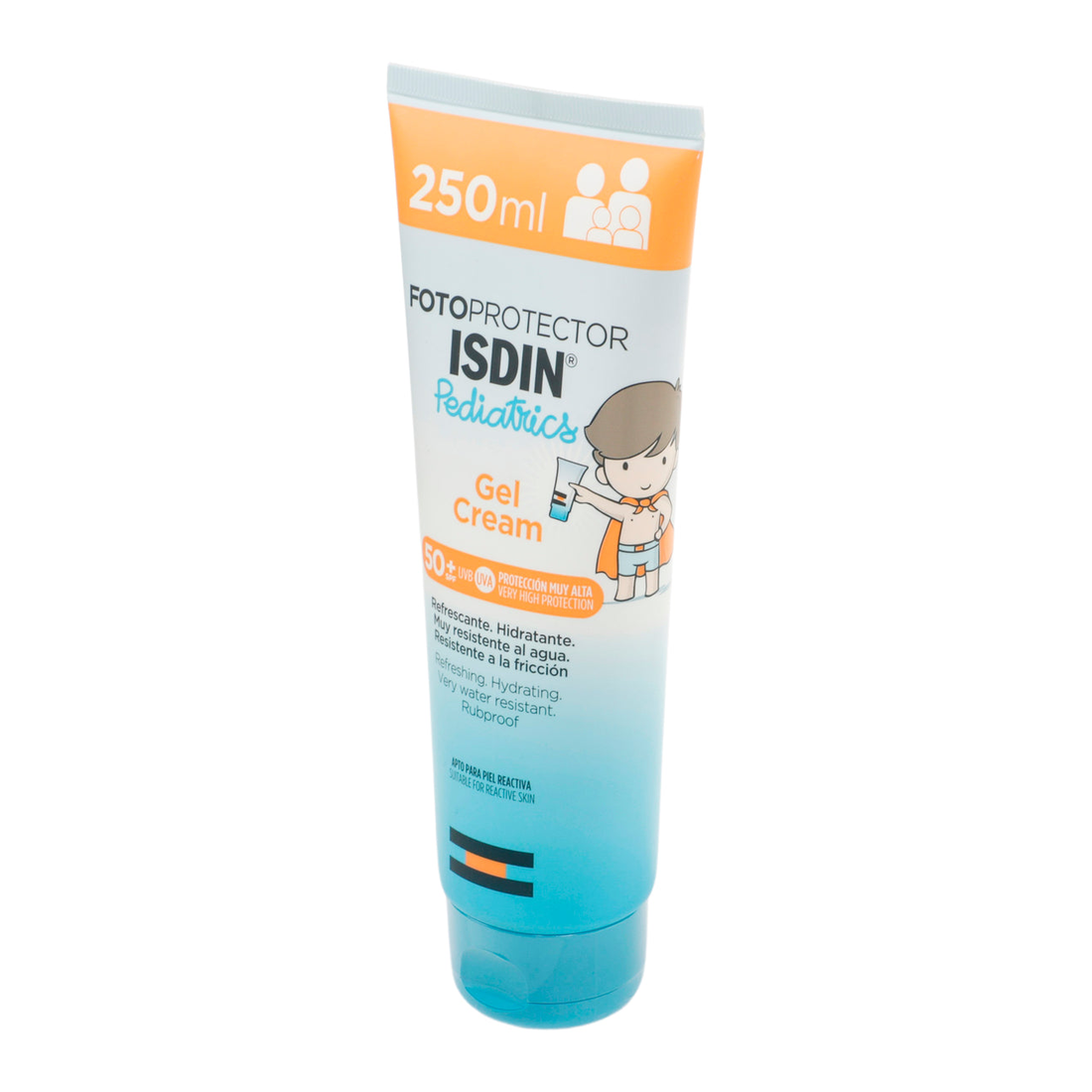 ISDIN Fotoprotector Gel Cream Pediatrics SPF 50+ 250 ml — foto comercial original en fondo blanco
