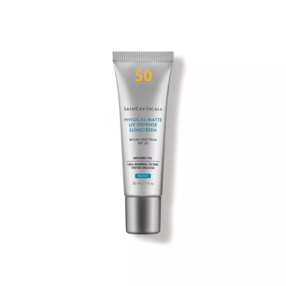 Envase original SkinCeuticals Physical Matte UV Defense SPF 50 30 ml con color